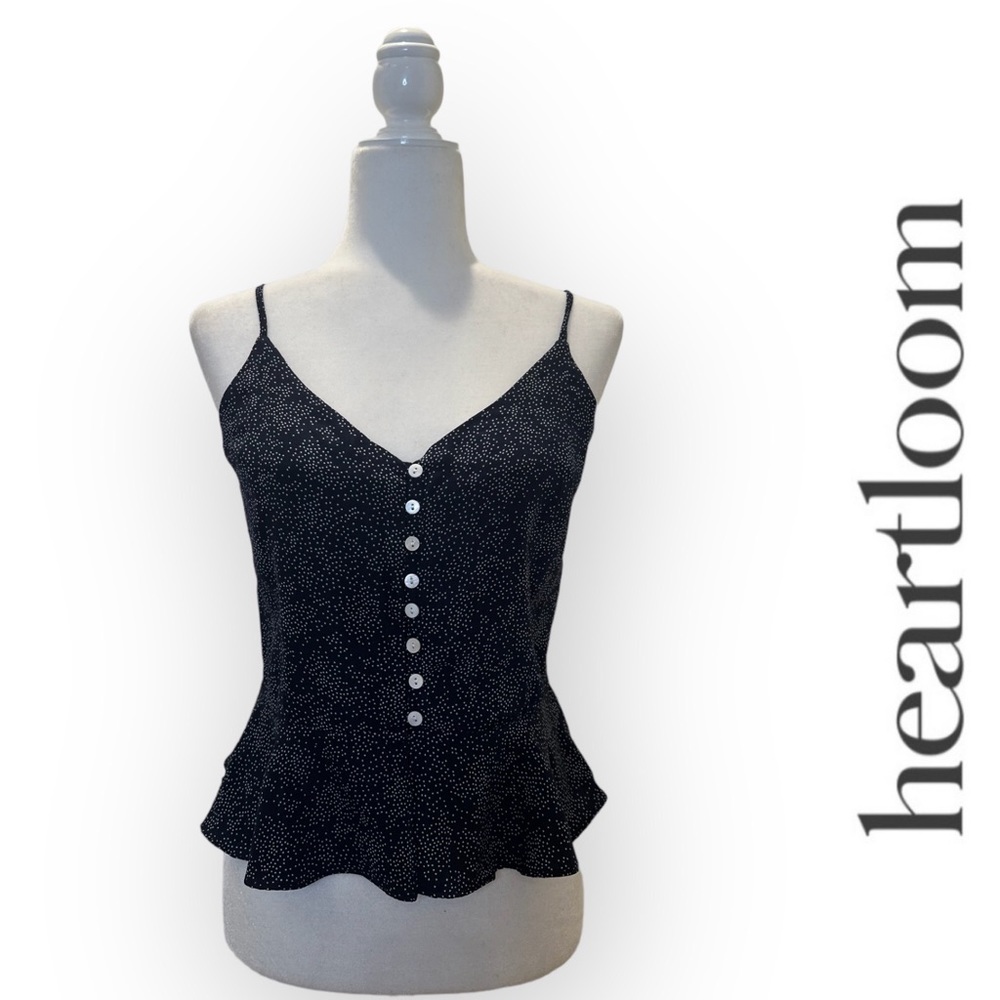 Heartloom Peplum Top in Navy, Size S, MSRP $40 - Picture 3 of 5